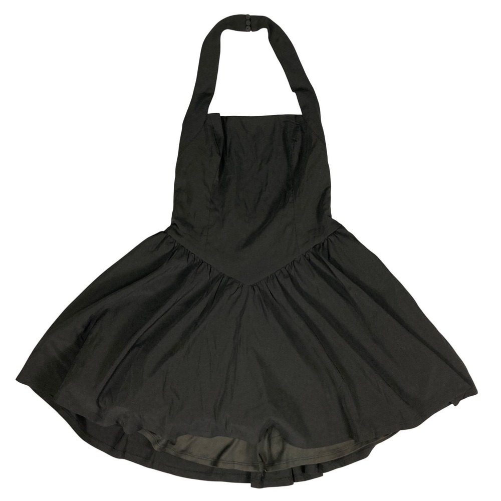 Fashion Nova Noble Mini Dress Black Halter Tulle Flare KSNC4040102 Womens Size L